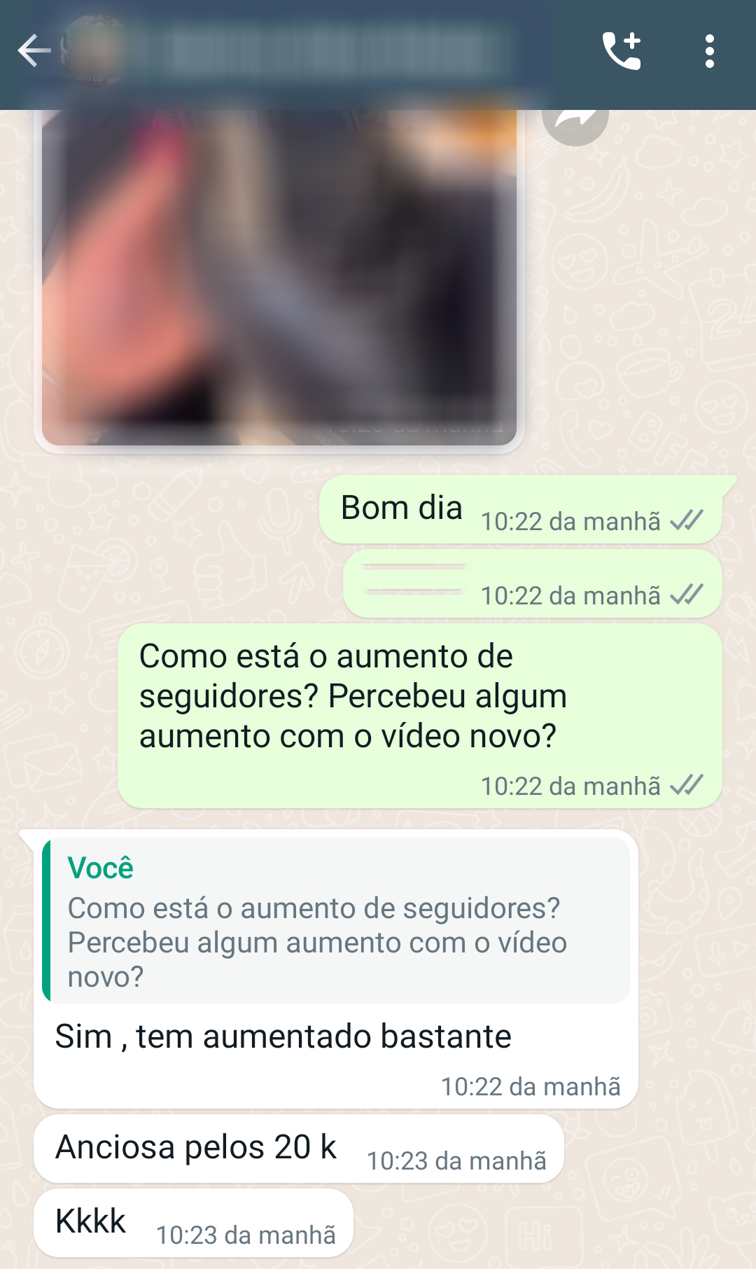 Captura de depoimento de cliente pelo WhatsApp, 8