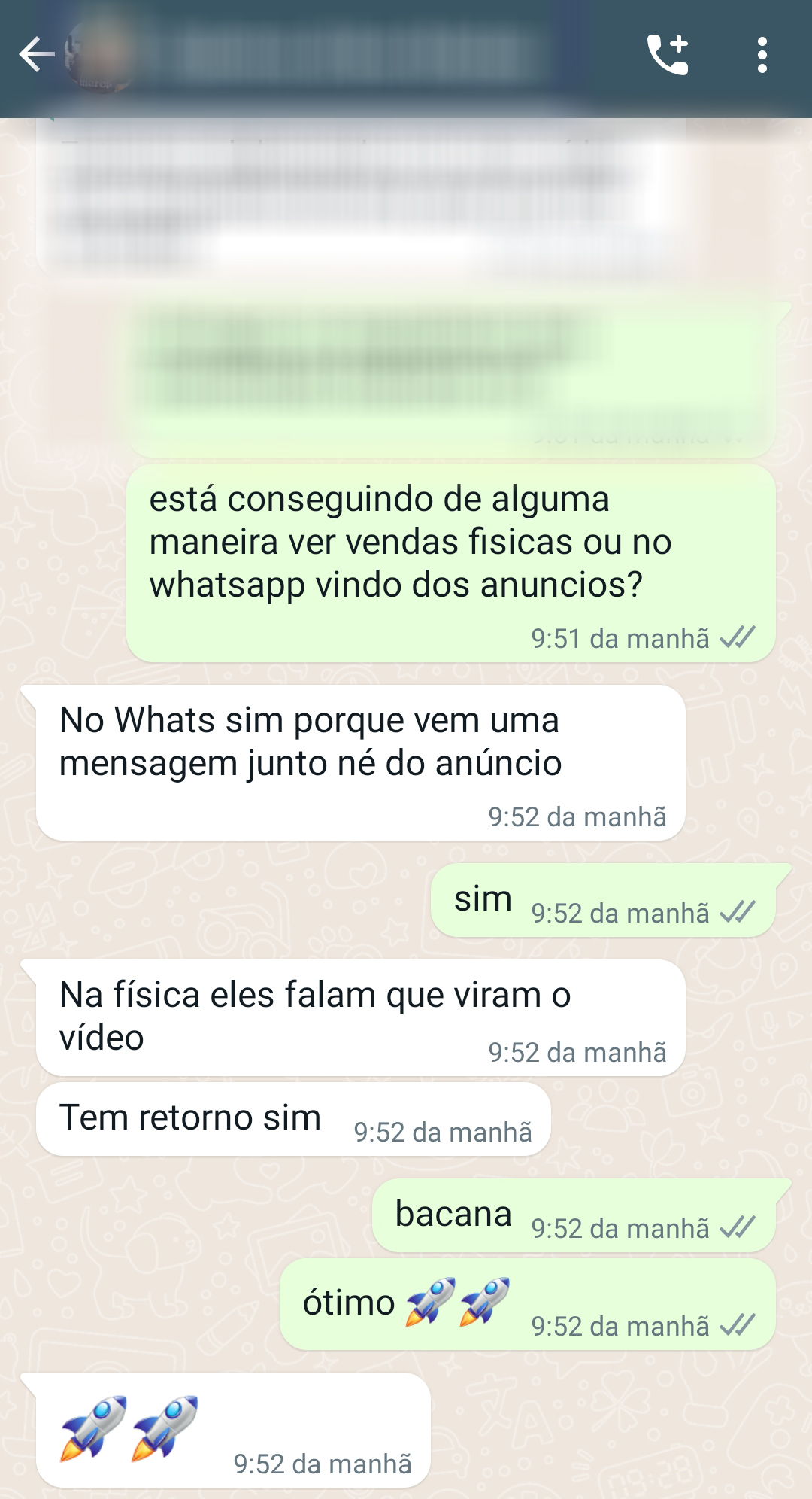 Captura de depoimento de cliente pelo WhatsApp, 9