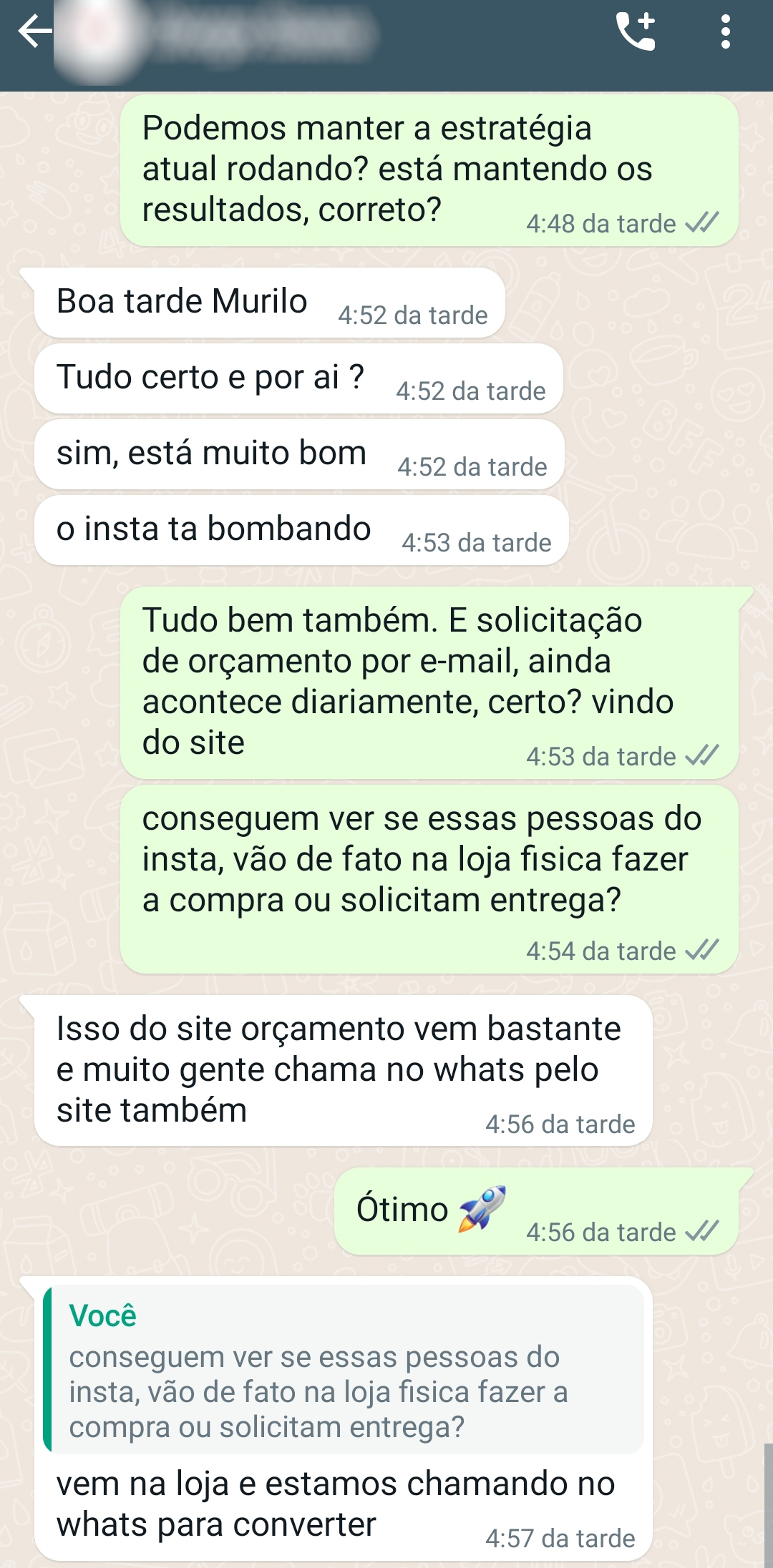 Captura de depoimento de cliente pelo WhatsApp, 12