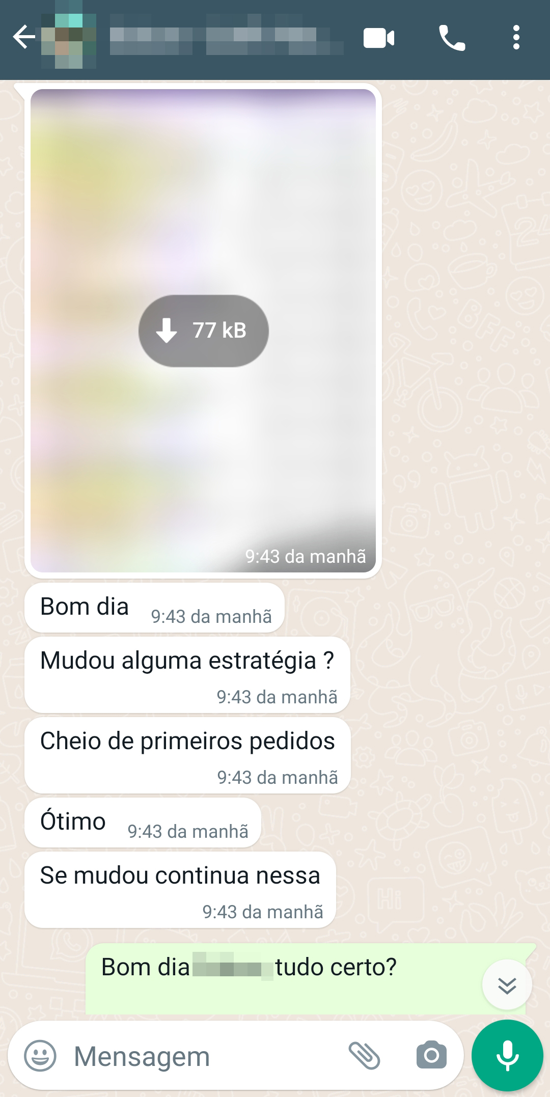 Captura de depoimento de cliente pelo WhatsApp, 2